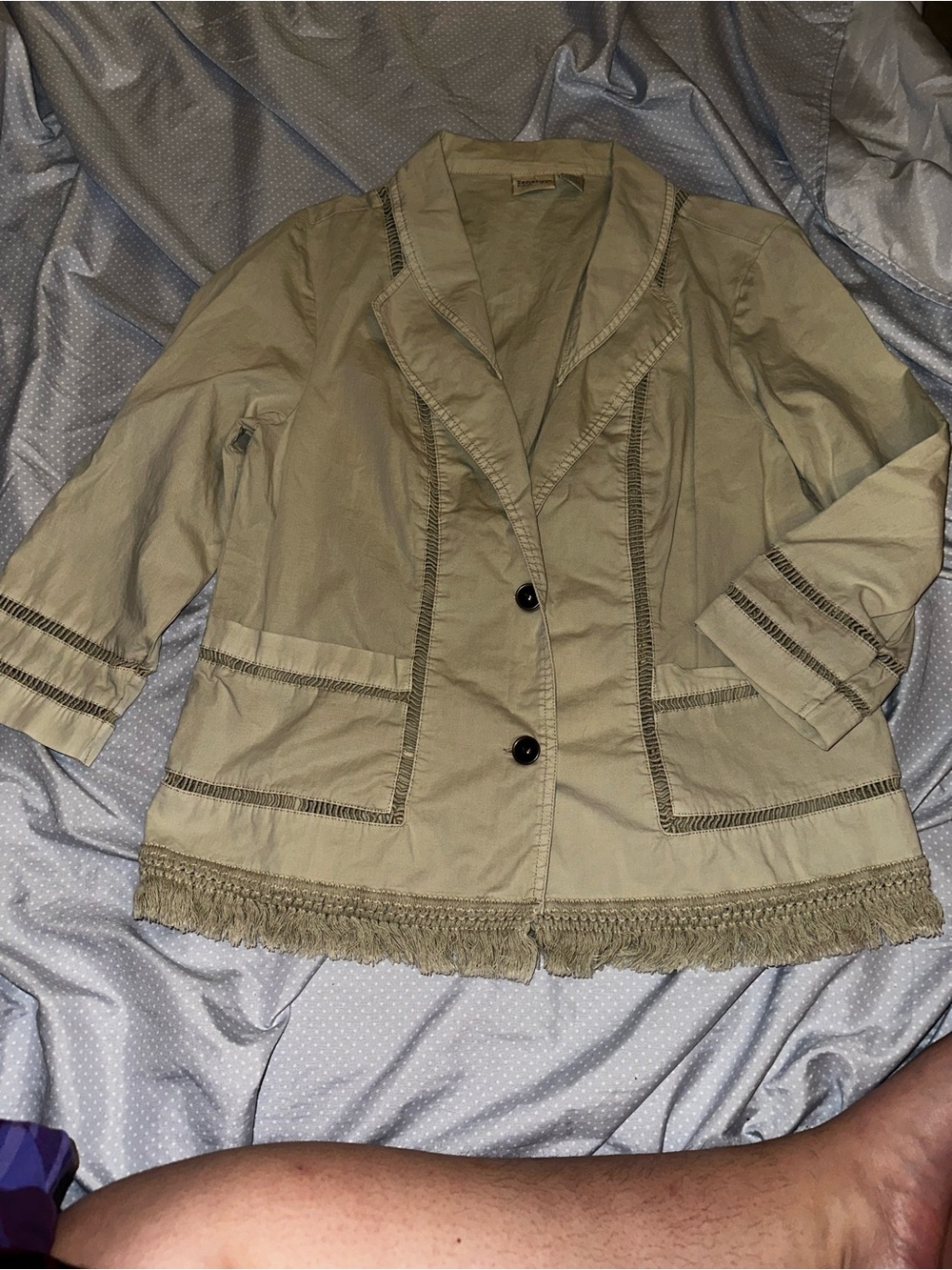 Zenergy Chicos tan button blouse y2K vintage plus size 1X